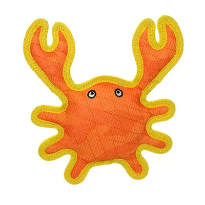 VIP Products DuraForce Crab Tiger Orange-Yellow Dog Toy