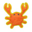 VIP Products DuraForce Crab Tiger Orange-Yellow Dog Toy