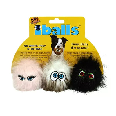 Silly Squeaker iBall Small Black Brown Pink - Your Pet Connection
