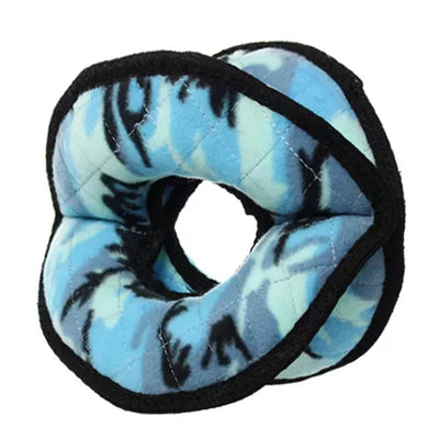 VIP Products Tuffy Ultimate 4WayRing Camo Blue Dog Toy 12"