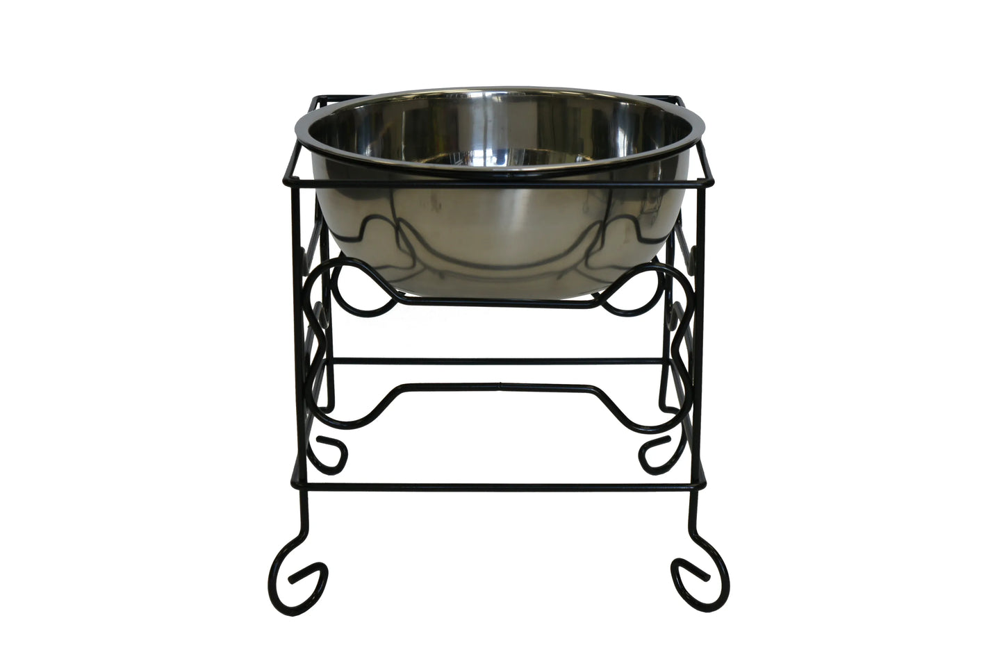 YML Wrought Iron Stand with Single Stainless Steel Feeder Bowl - Your Pet Connection