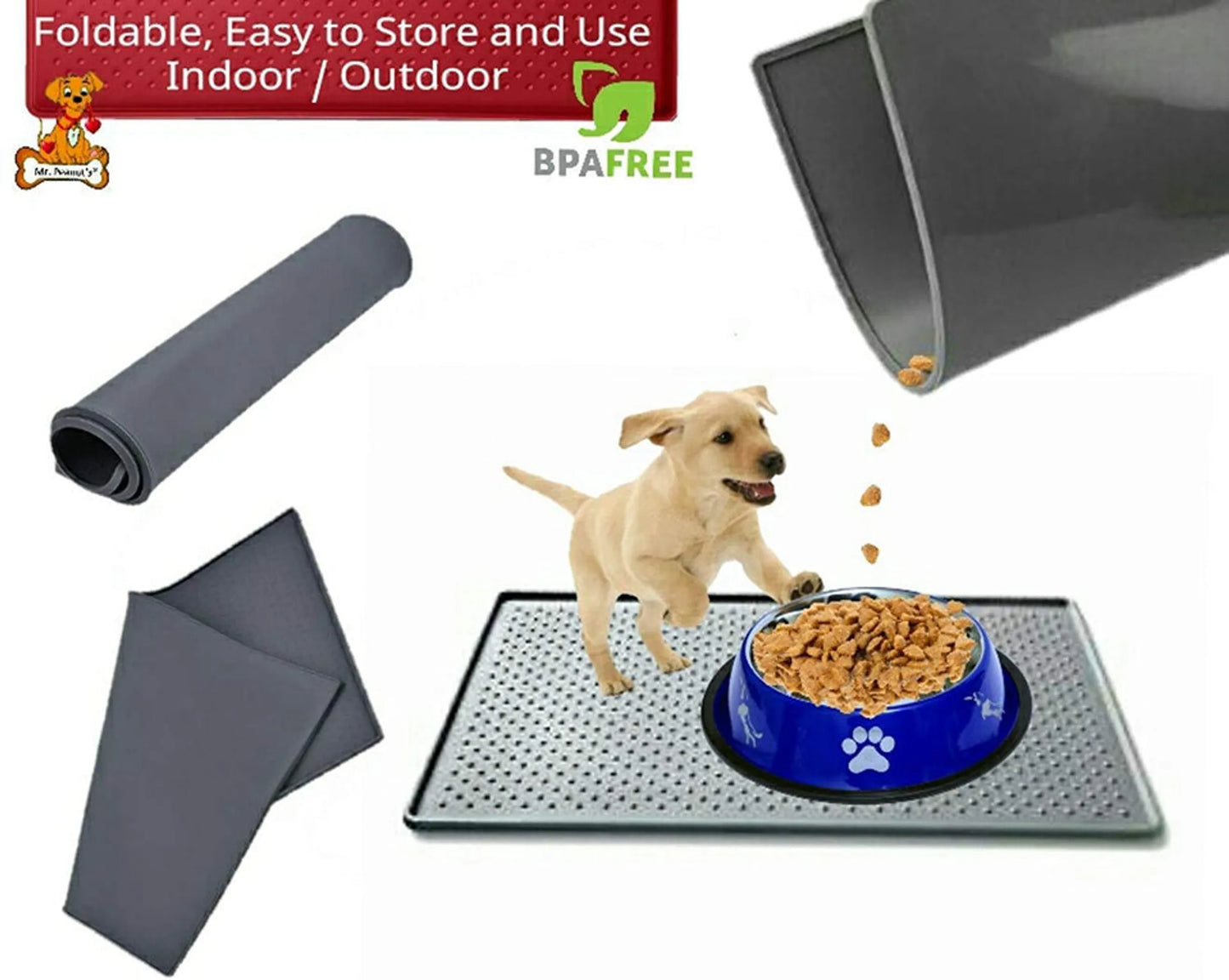 Silicone Pet Food Mat by Mr. Peanut's - Your Pet Connection