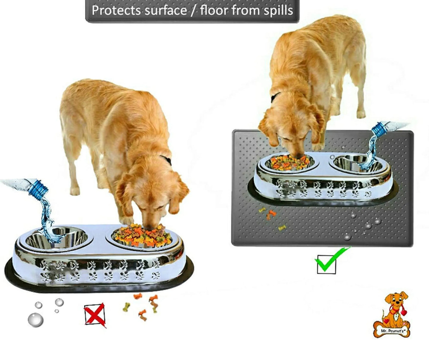 Silicone Pet Food Mat by Mr. Peanut's - Your Pet Connection