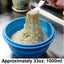 Mr. Peanut's Collapsible Silicone Camping Bowl with Lid & Foldable Fork - Your Pet Connection
