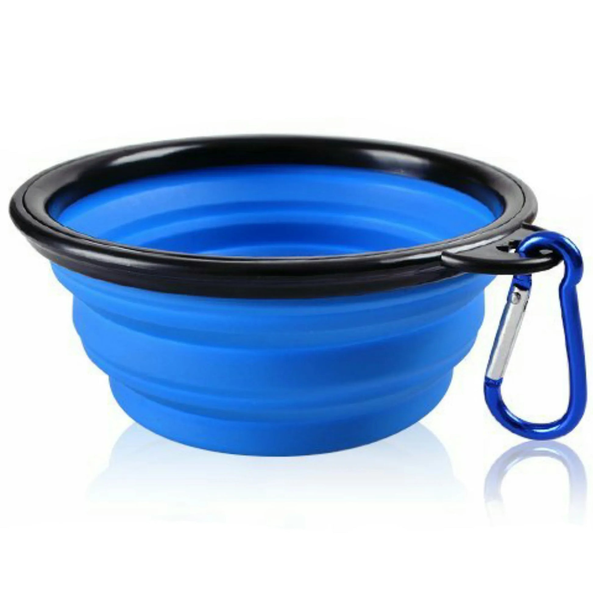 Single Blue Silicone Collapsible Travel Bowl - Your Pet Connection