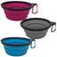 Mr. Peanut's Collapsible Silicone Bowls with Color Matched Carabiner Clips - Your Pet Connection
