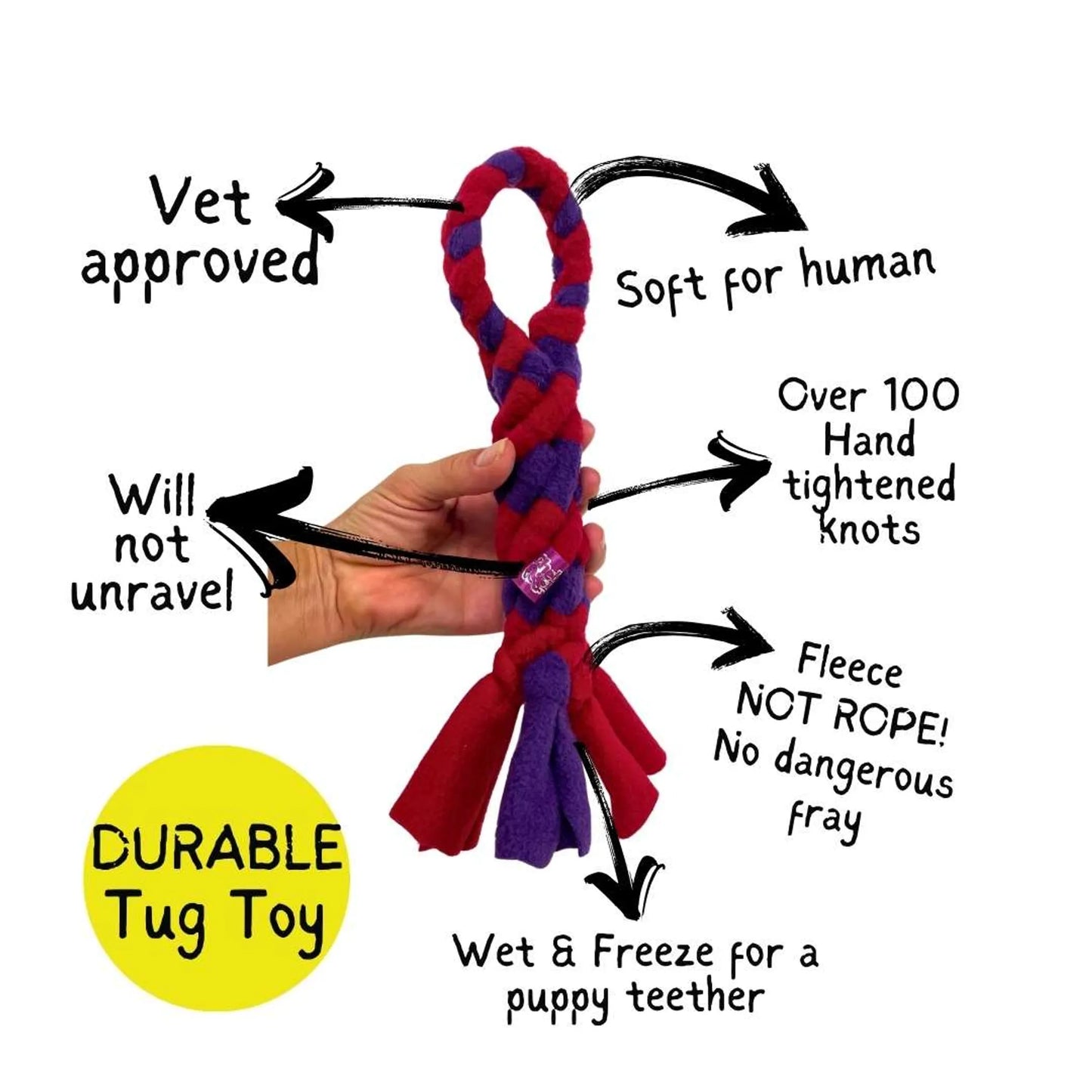3-in-1 Enrichment Tube for Dogs - Tug Toy, Treat Dispenser & Snuffle Ball - Blue - Your Pet Connection