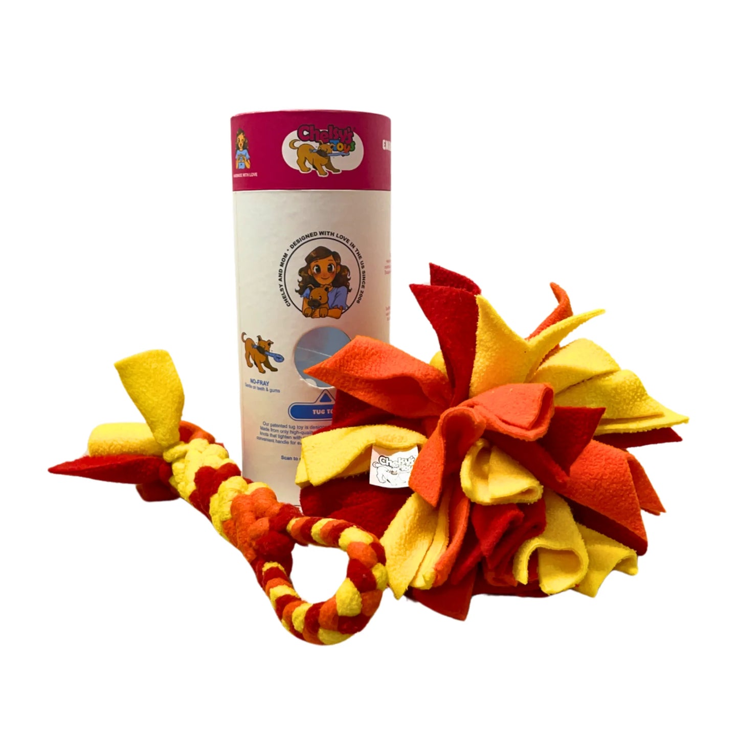 3-in-1 Enrichment Tube for Dogs - Tug Toy, Treat Dispenser & Snuffle Ball - Blue - Your Pet Connection