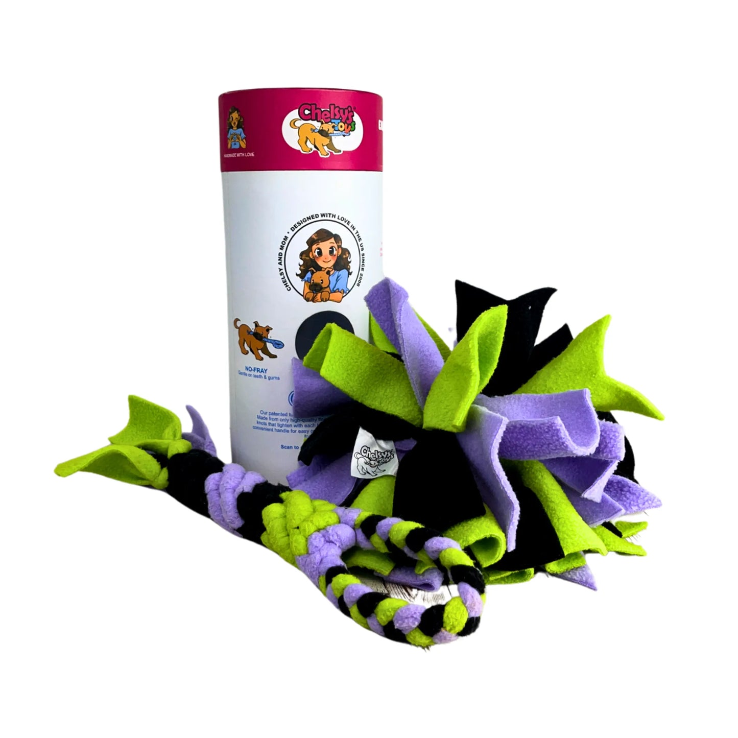 3-in-1 Enrichment Tube for Dogs - Tug Toy, Treat Dispenser & Snuffle Ball - Blue - Your Pet Connection