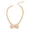 Cream Chunky Bow Necklace - Your Pet Connection