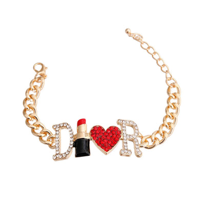 Dior-able Lipstick Gold Dog Necklace - Your Pet Connection