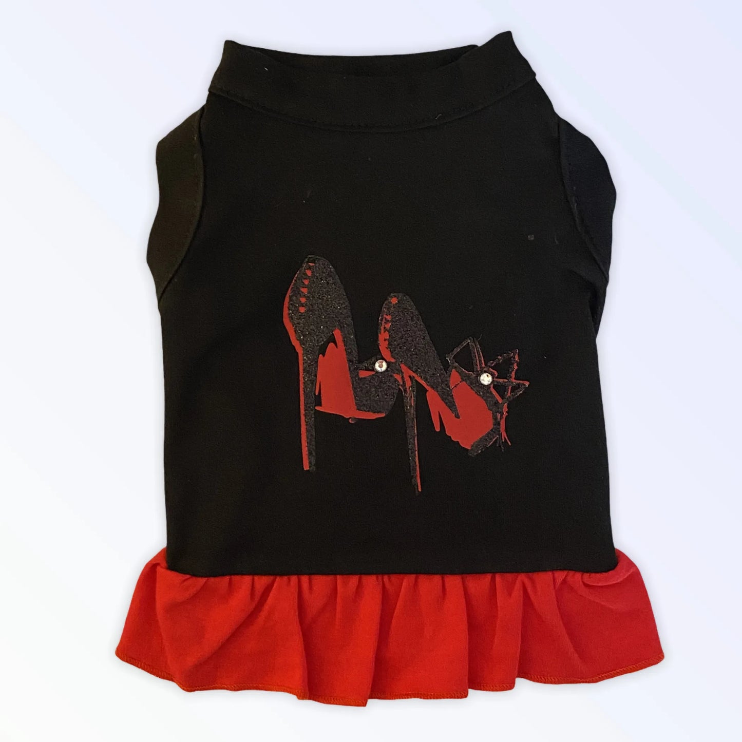 Bark Fifth Avenue Elegant Red Ruffle Dog Dress