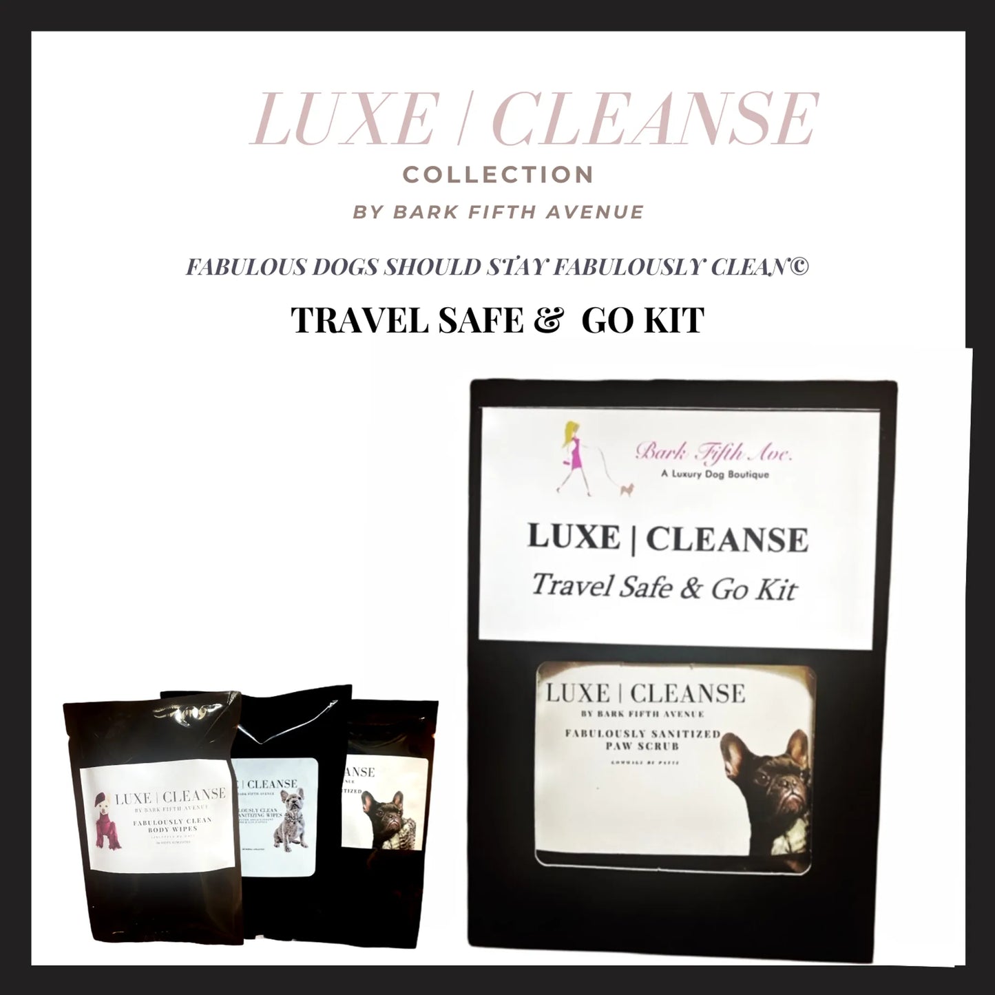 Bark Fifth Avenue Travel Safe Dog Kit Mini