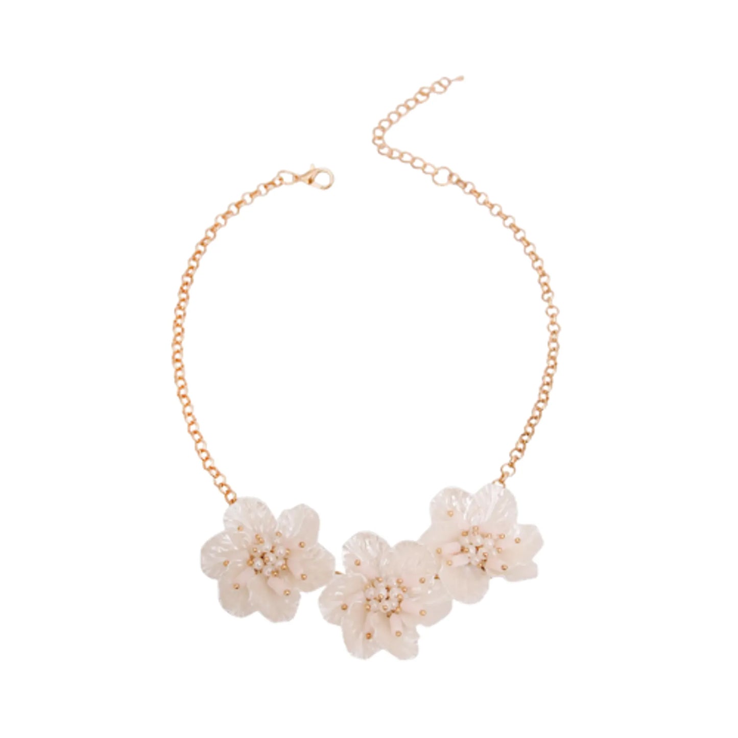 Mother of Pearl Flower Dog Necklace - Your Pet Connection