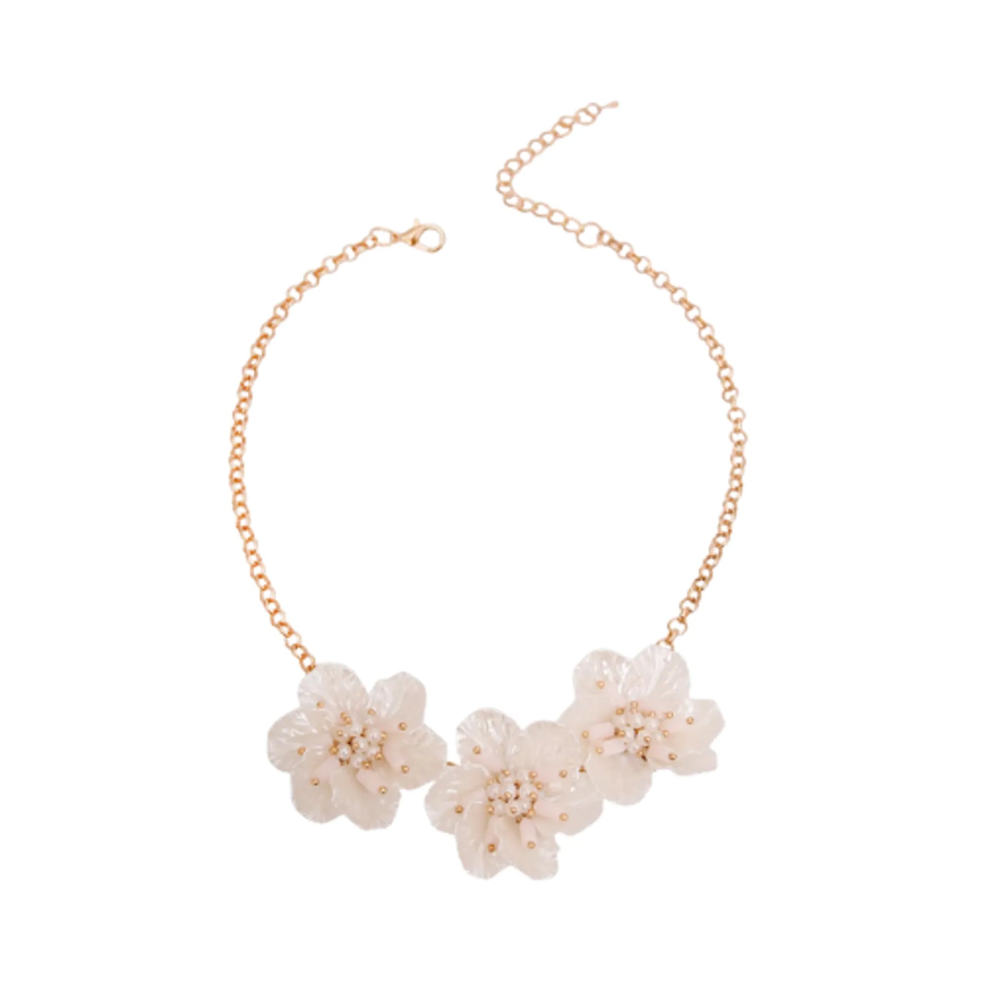 Mother of Pearl Flower Dog Necklace - Your Pet Connection