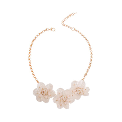 Mother of Pearl Flower Dog Necklace - Your Pet Connection