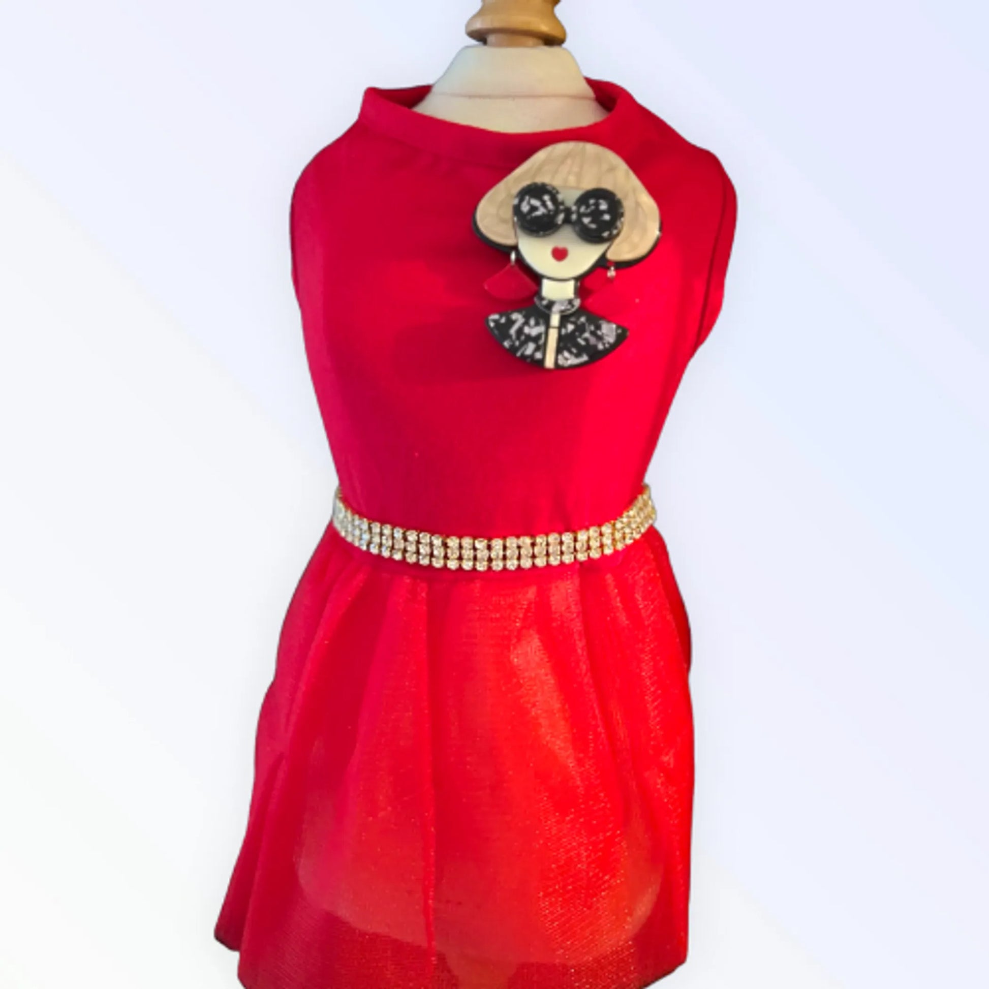Ms. Fashion Red Party Dog Dress - Your Pet Connection