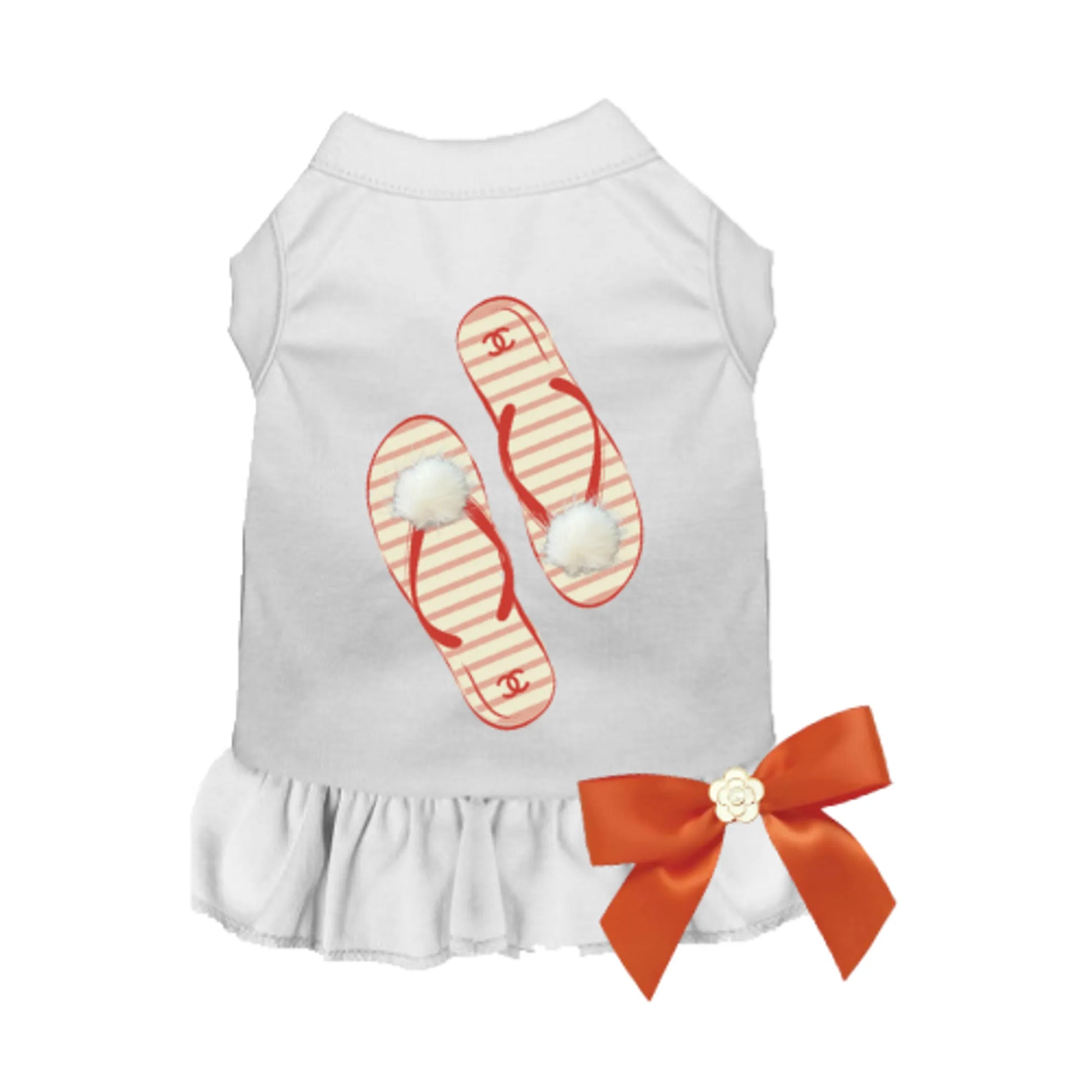 My Favorite Fuzzy Flip Flops Dog Dress - Your Pet Connection