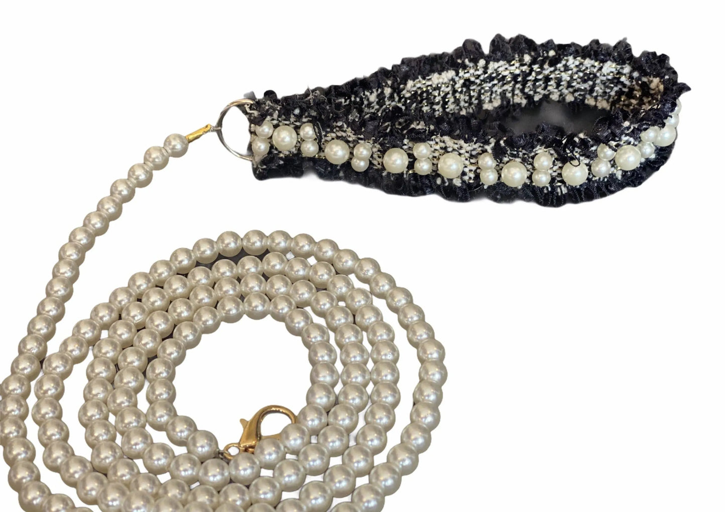 Bark Fifth Avenue Pearl & Tweed Dog Leash 120cm