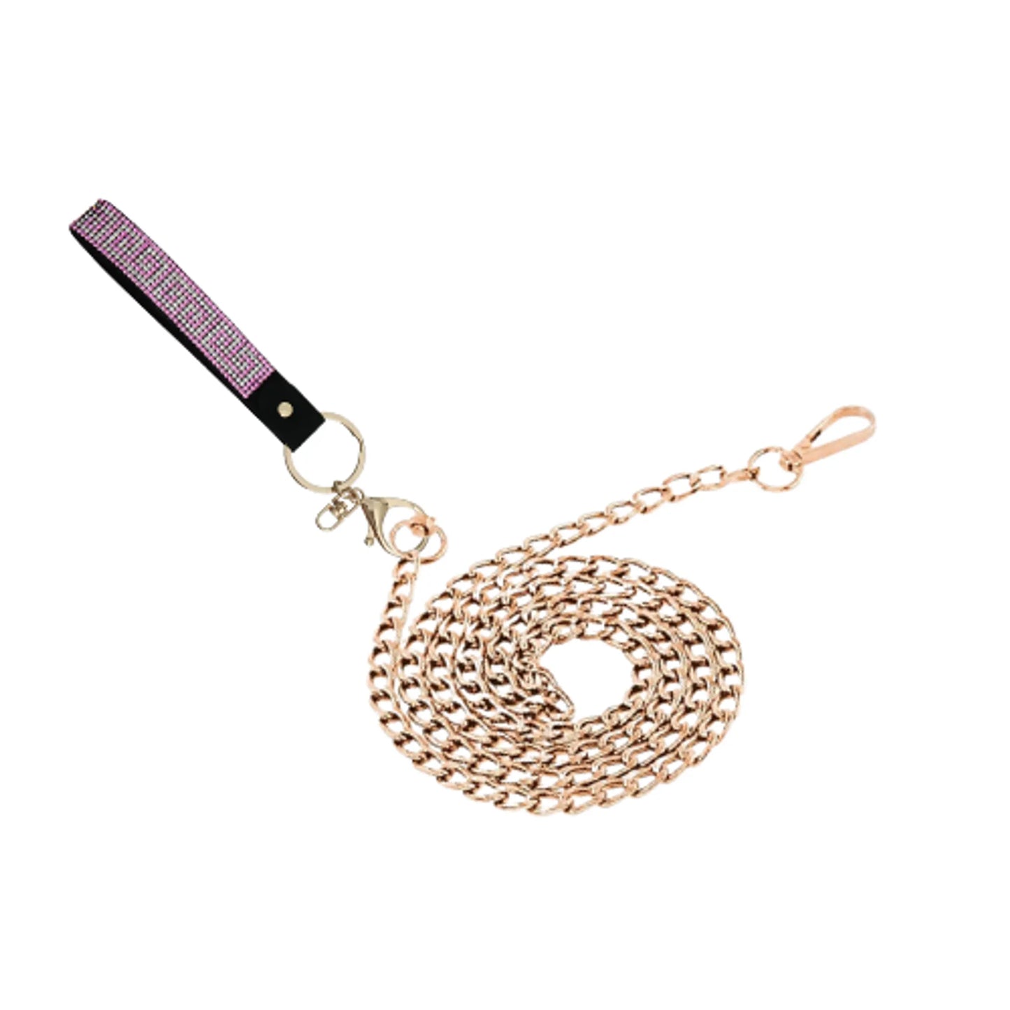 Pink Rhinestone & Gold Metal Lead - Your Pet Connection