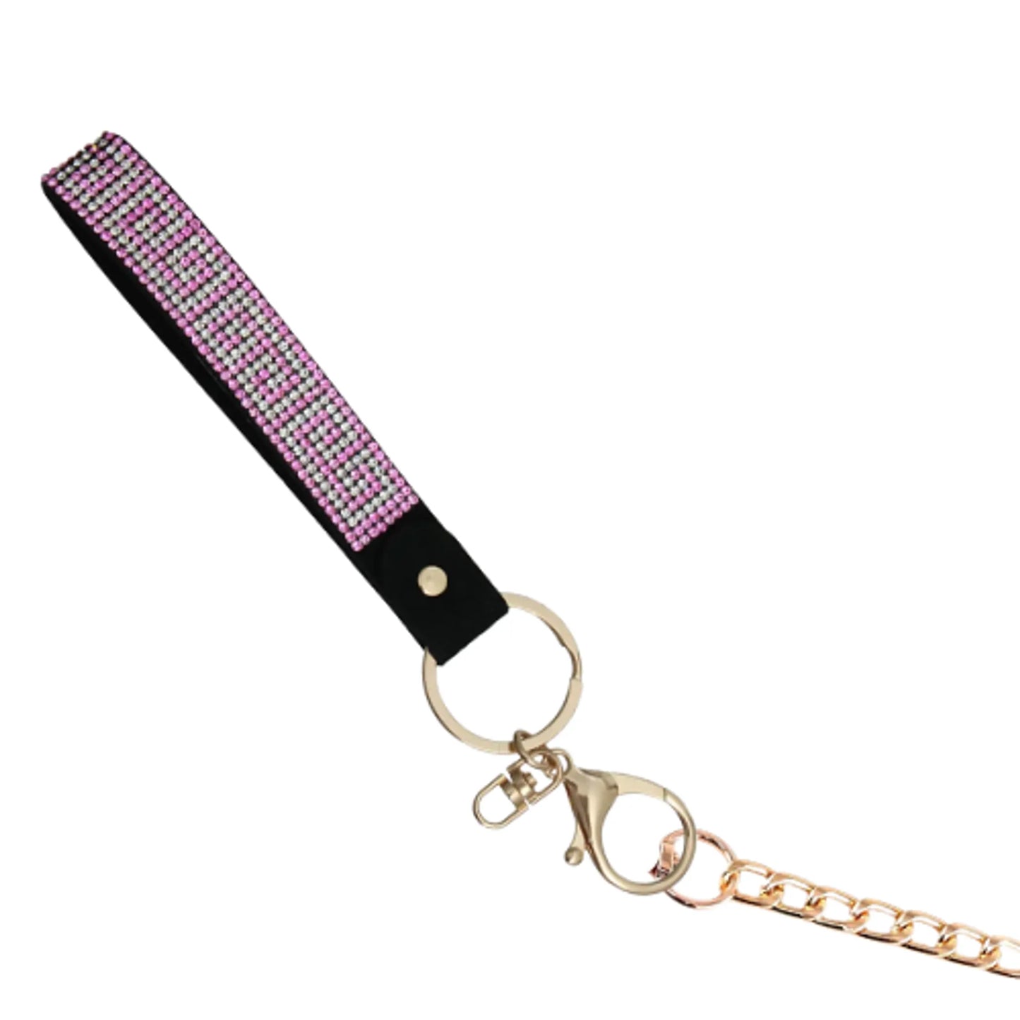 Pink Rhinestone & Gold Metal Lead - Your Pet Connection