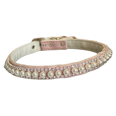 Bark Fifth Avenue Rhinestone Pearl Luxury Dog Collar