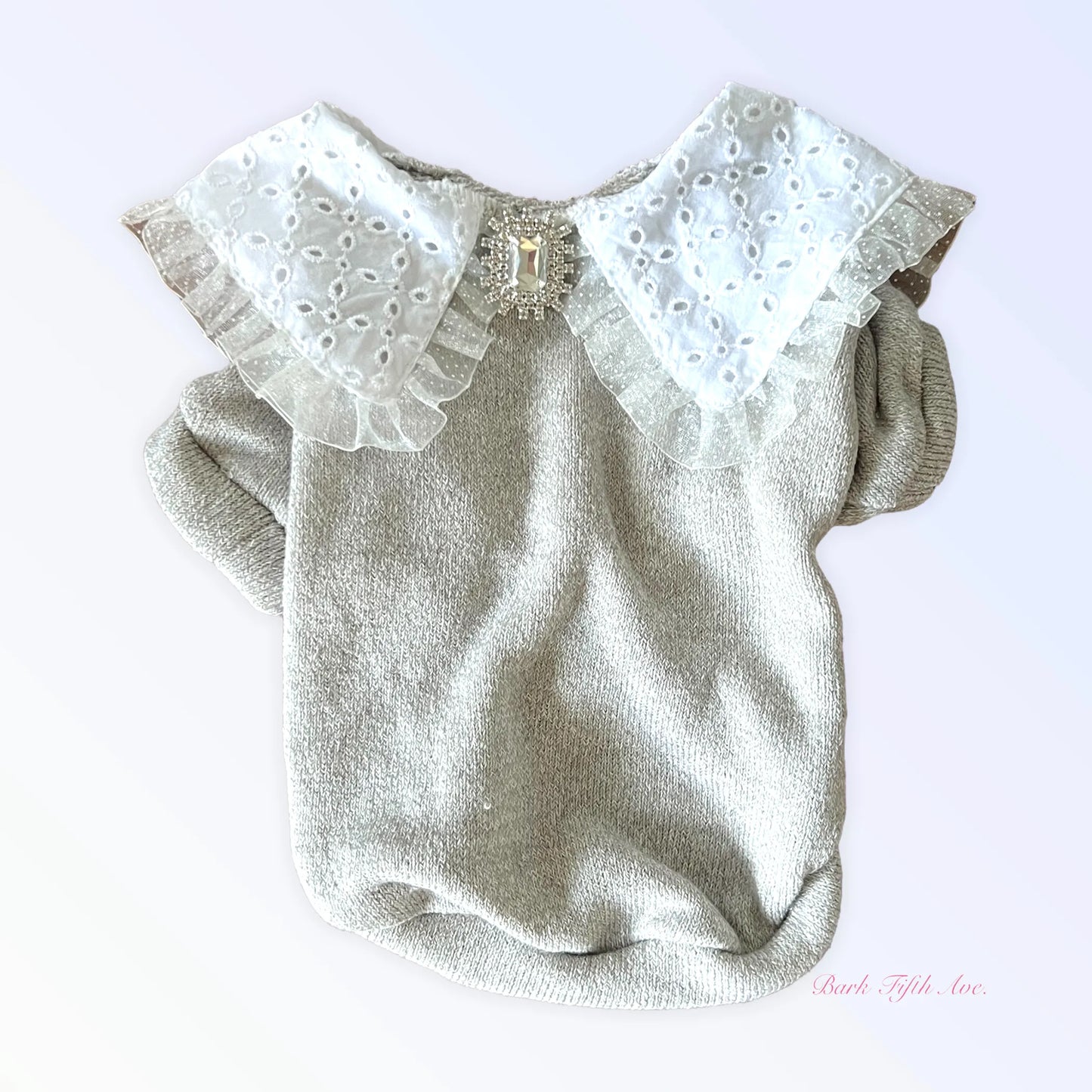 Princess Lace Lapel Sweater - Your Pet Connection