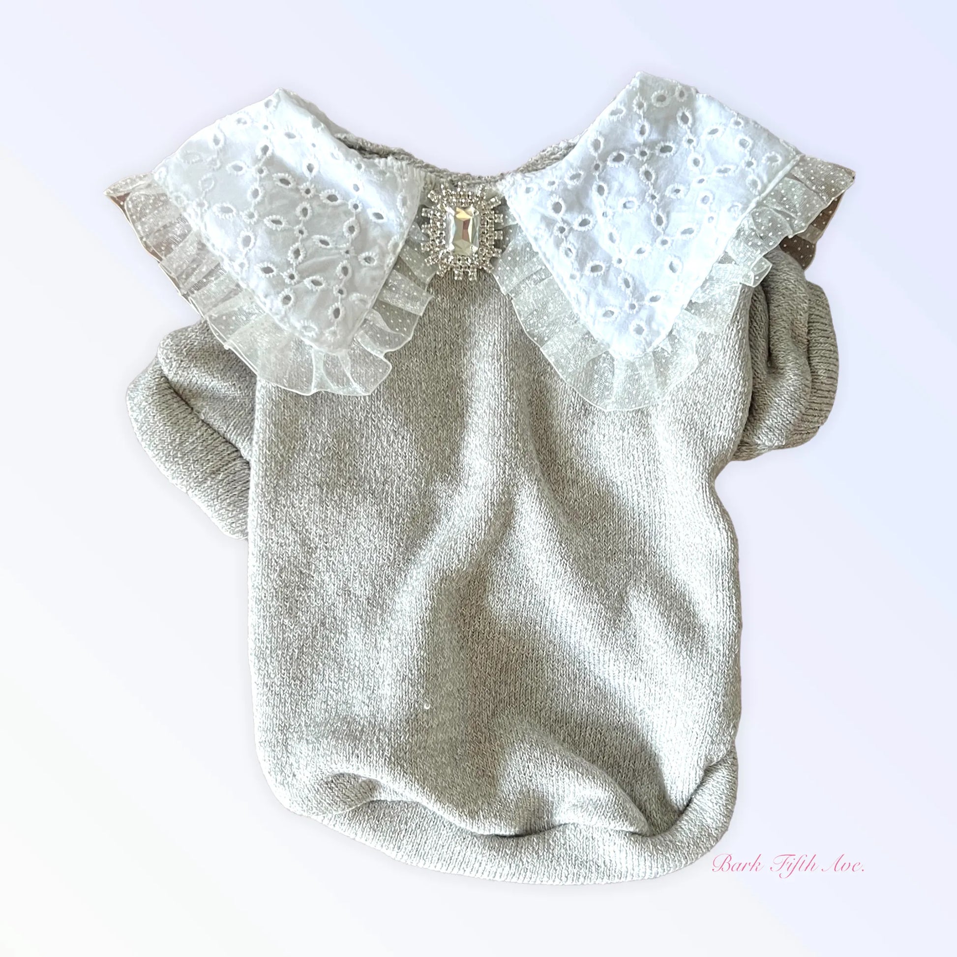 Princess Lace Lapel Sweater - Your Pet Connection