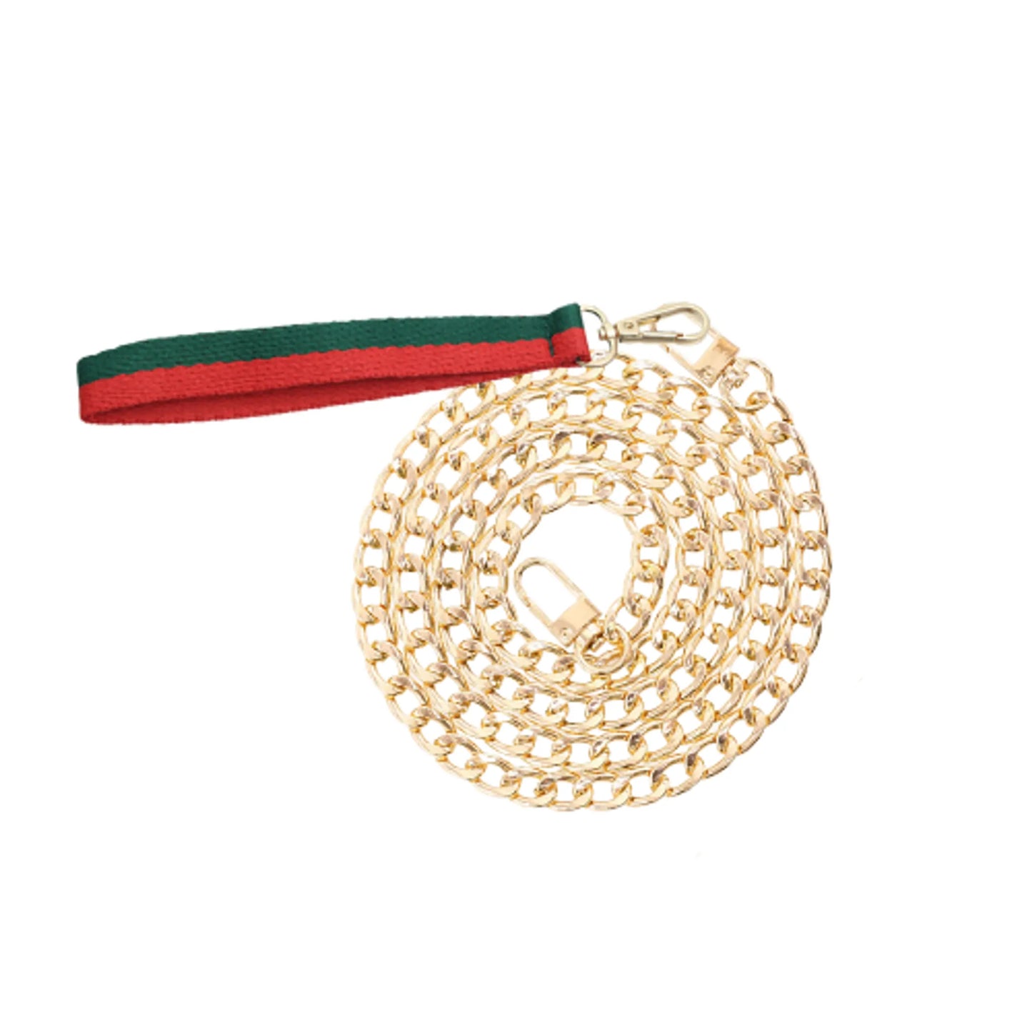 Bark Fifth Avenue Luxury Red Green Canvas Dog Lead