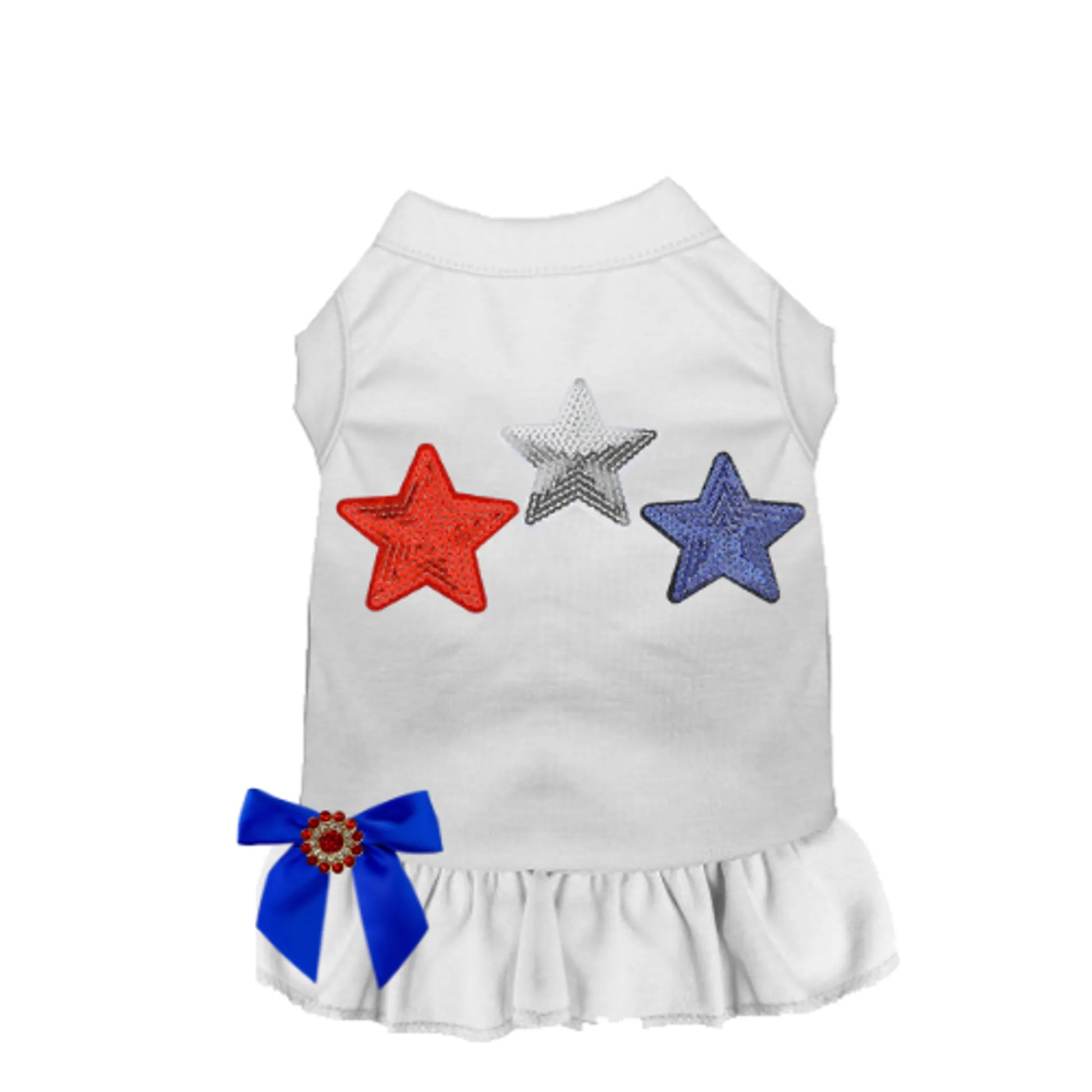 Red, White, & Blue Stars Tee/Dress - Pack Of: 1 - Your Pet Connection