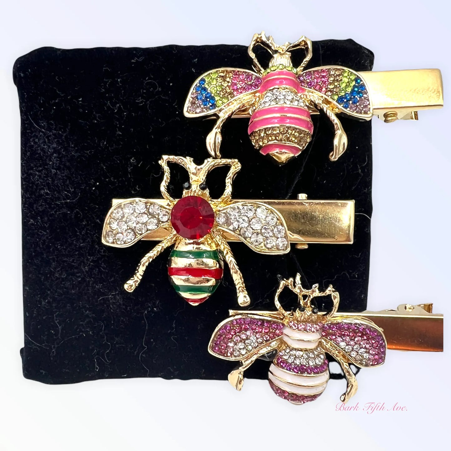 Rhinestone Bumble Bee Hair Clips - Your Pet Connection