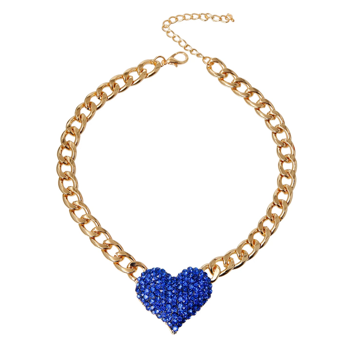 Rhinestone Heart Necklace - Your Pet Connection