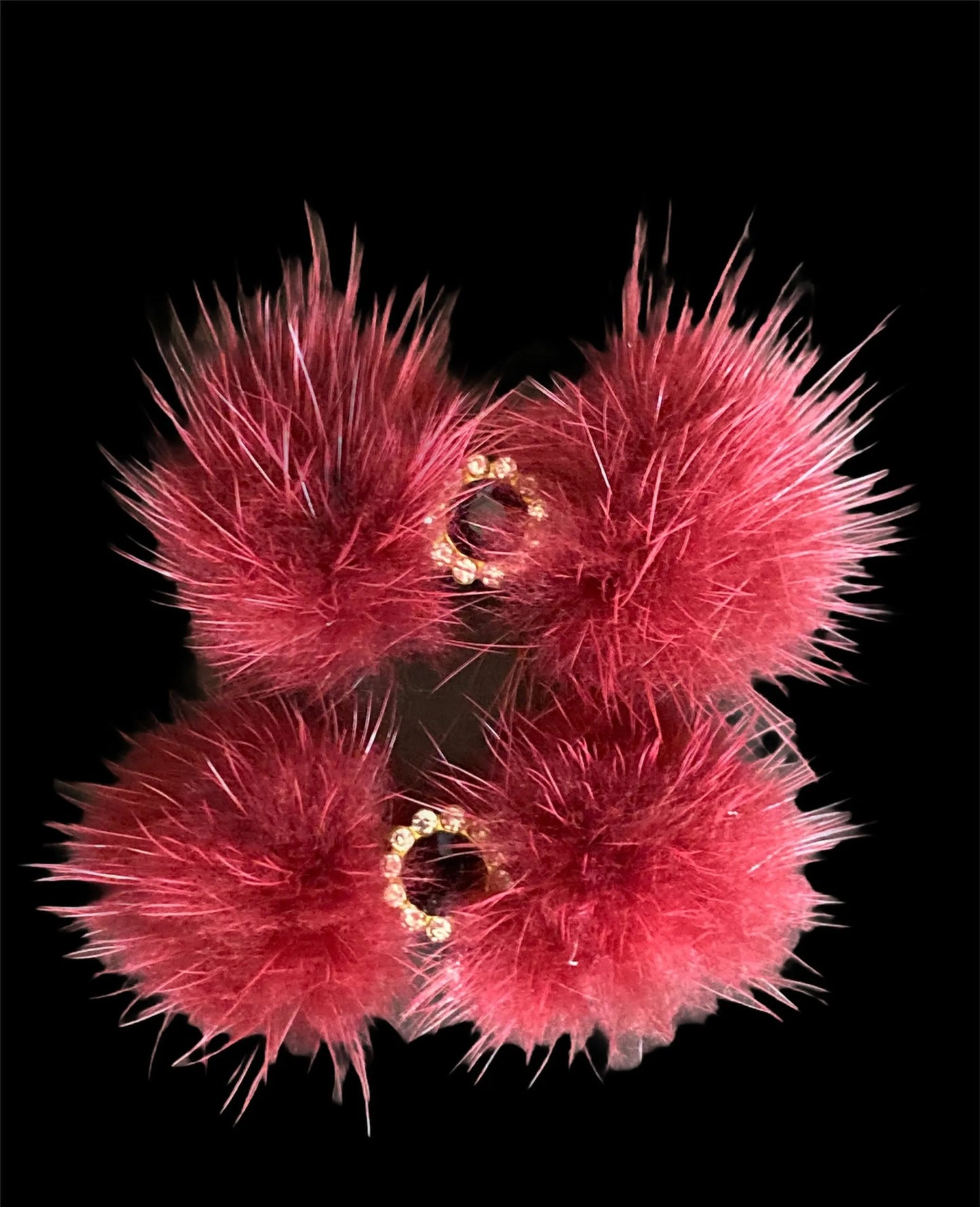 Snowflake Pom Pom Hair Barrettes - Your Pet Connection