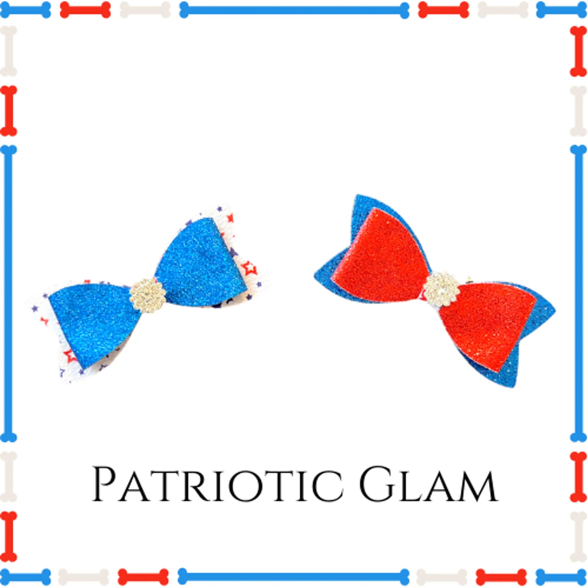 Stars & Stripes Patriotic Hair Clips - Your Pet Connection