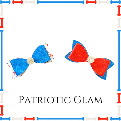 Bark Fifth Avenue Patriotic Pet Hair Clips 50mm