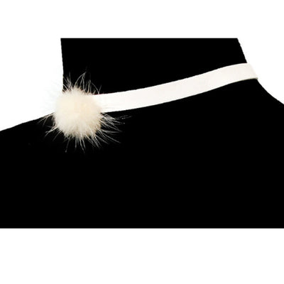 Bark Fifth Avenue Chic Suede Collar with Pom Pom