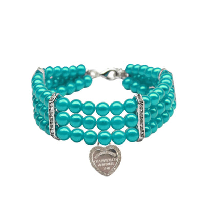 Three-Row Pearl Sniffany Dog Necklace - Your Pet Connection