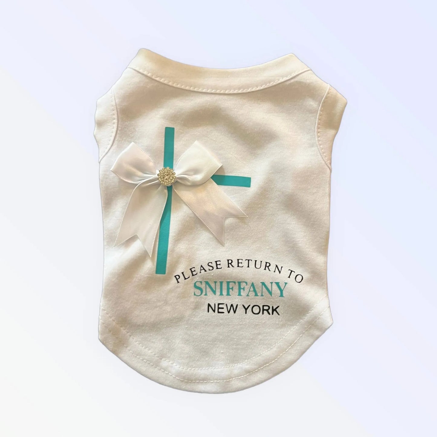 Bark Fifth Avenue Elegant Dog Tee with Bow Size