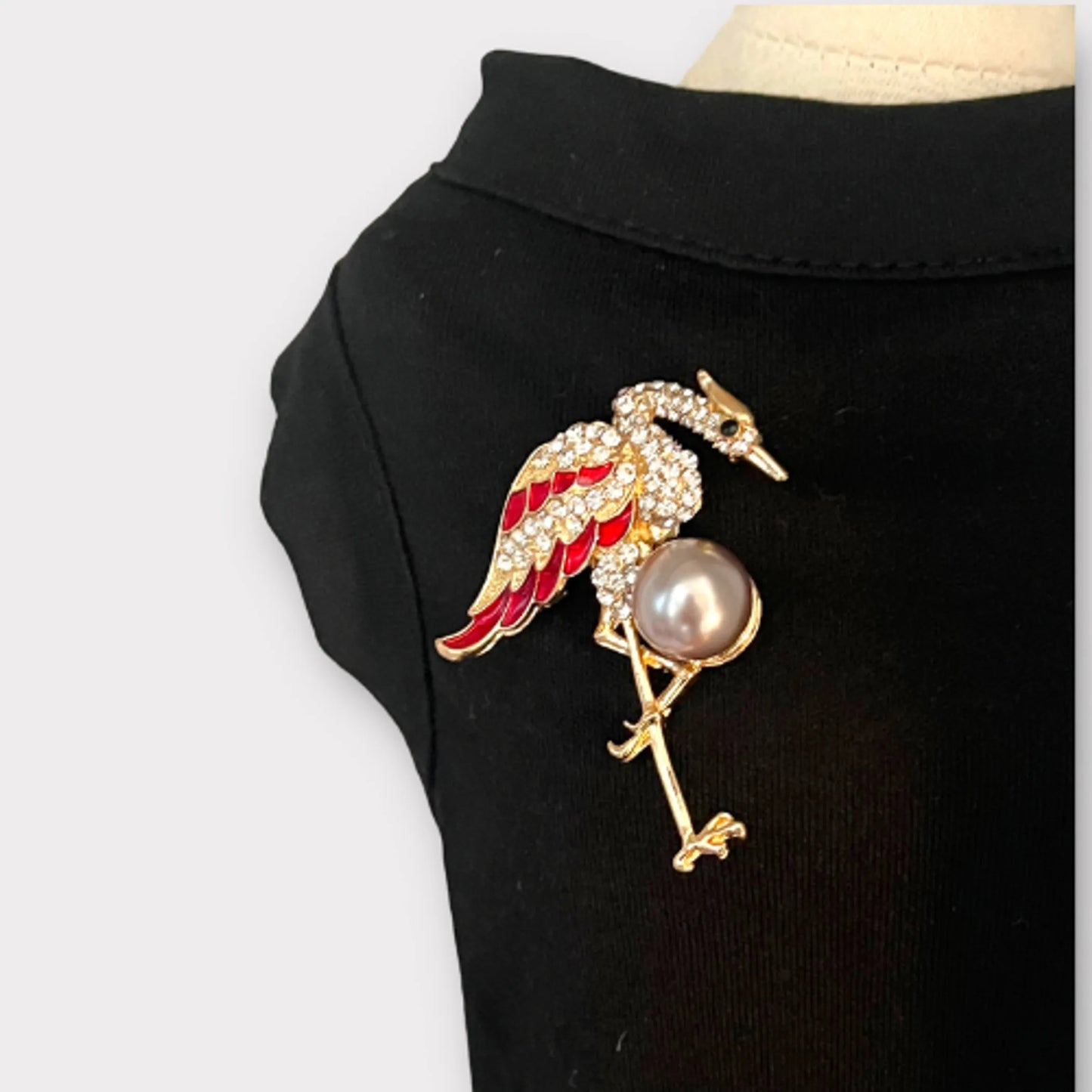 Elegant Flamingo Rhinestone and Pearl-Dog Dress - Your Pet Connection