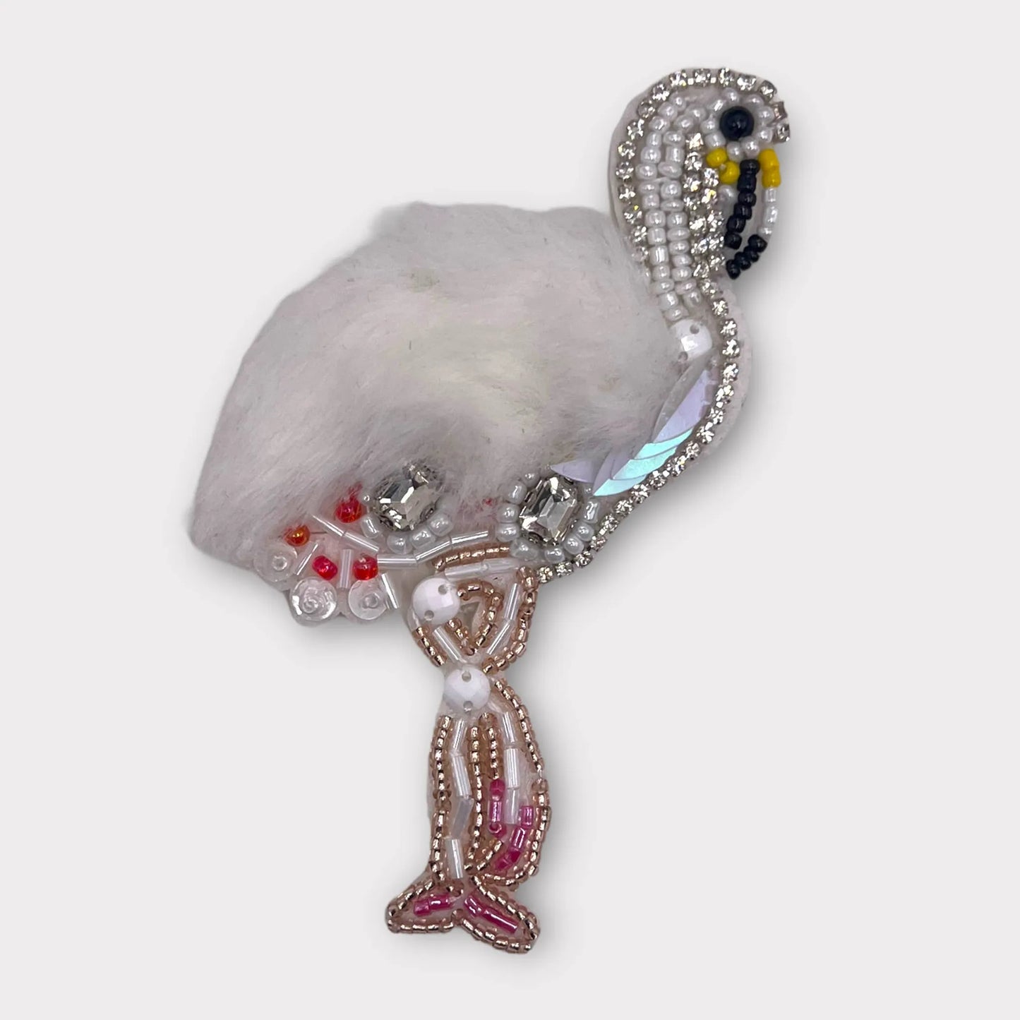 Beaded Fur and Rhinestone Flamingo- Dog Dress - Your Pet Connection