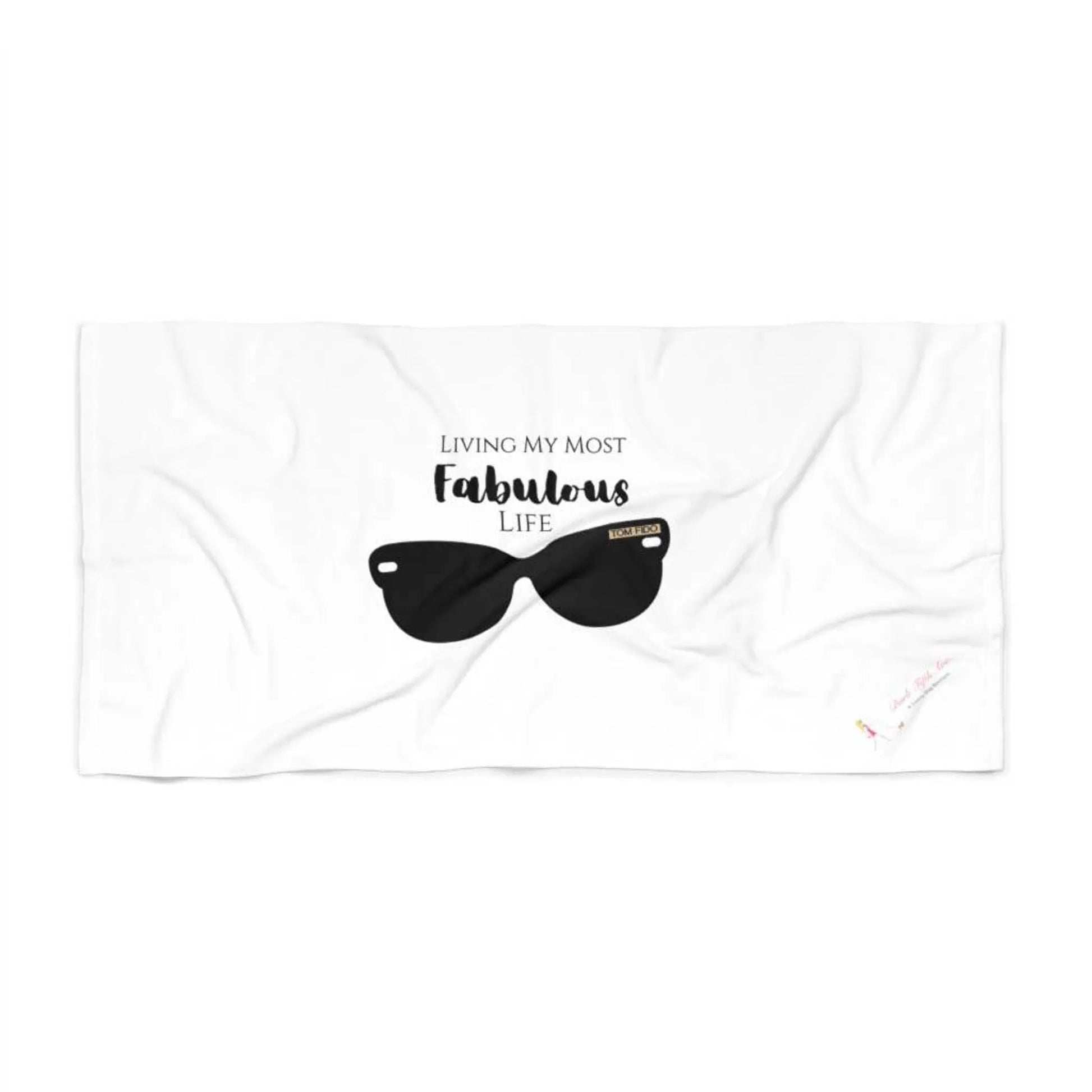 Fabulous Life in my Tom Fido's - Beach Towel - Your Pet Connection