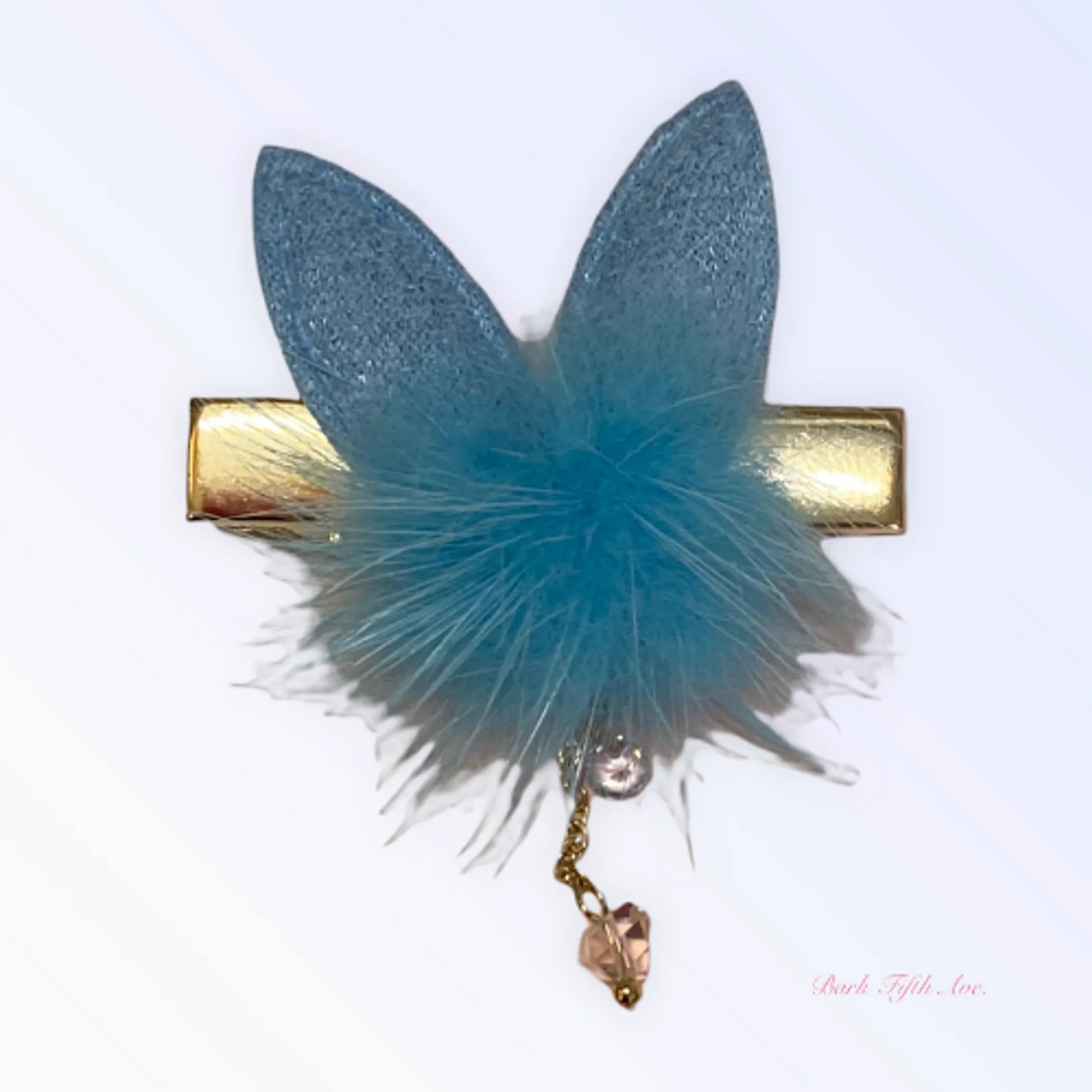 Fuzzy Bunny Pom Pom Hair Barrette - Your Pet Connection
