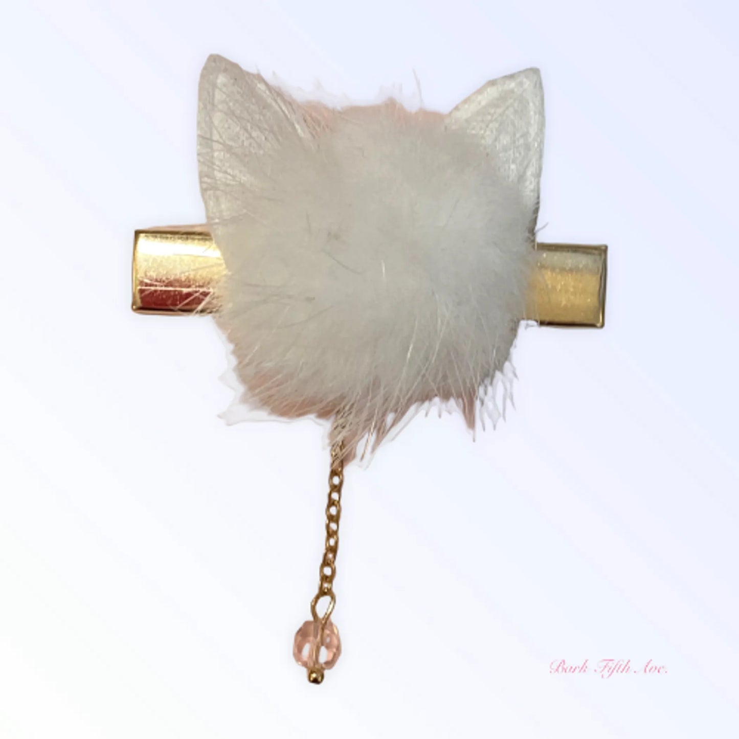 Fuzzy Bunny Pom Pom Hair Barrette - Your Pet Connection