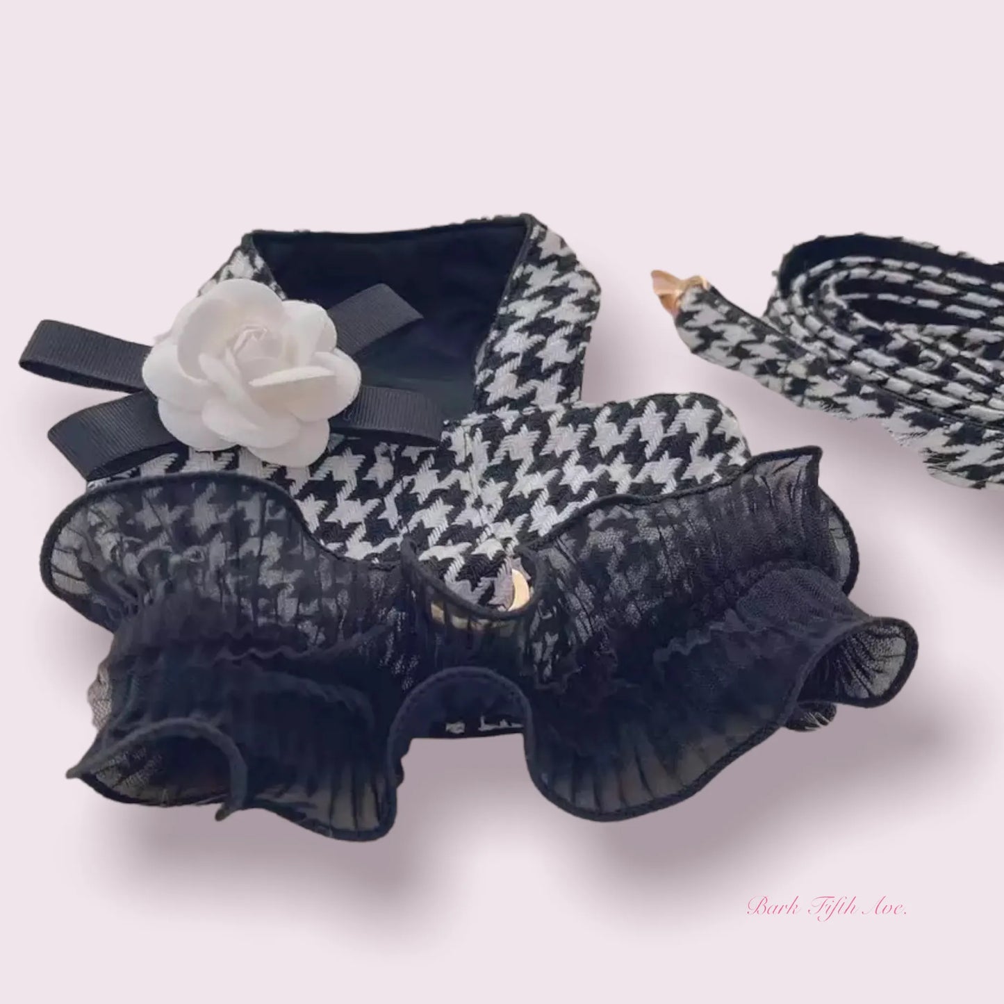 Houndstooth Tutu Harness and Leash - Your Pet Connection