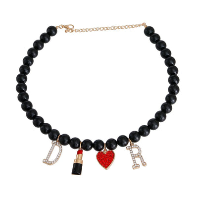 Black Pearl Designer Charm Necklace - Your Pet Connection