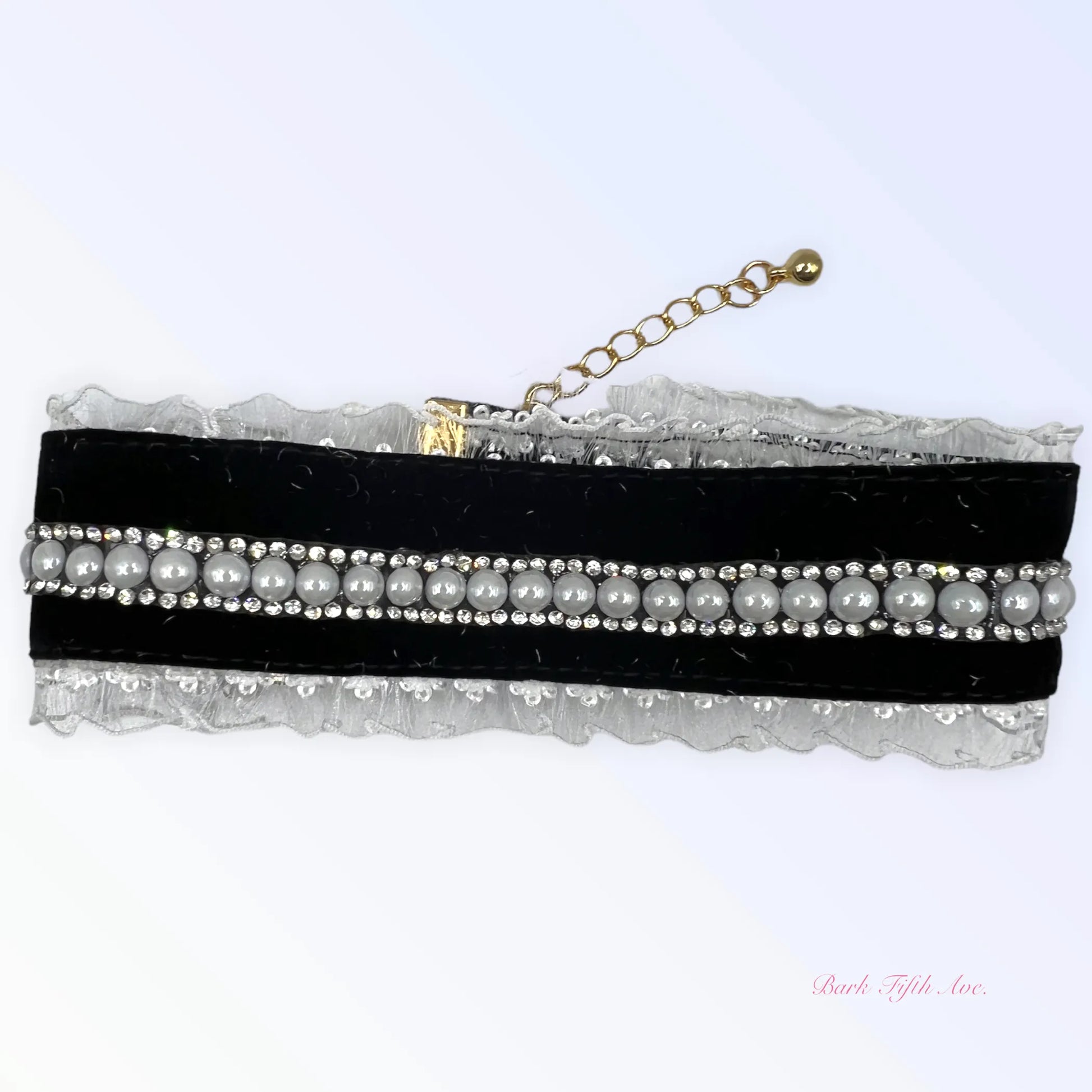 Black Velvet Lace Collar - Your Pet Connection