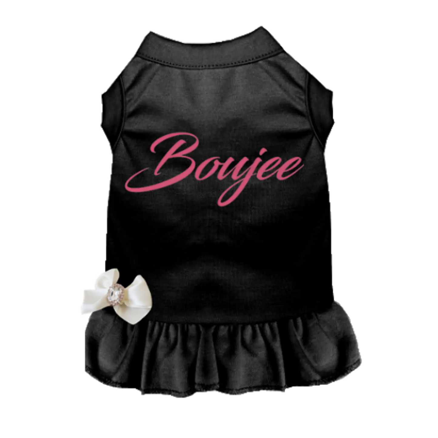 Bark Fifth Avenue Elegant Black Ruffle Dog Dress