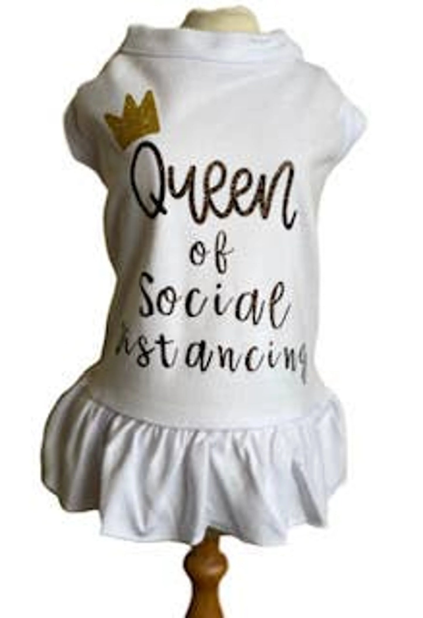 King/Queen of Social Distancing - Color: White | Pack Of: 1 - Your Pet Connection