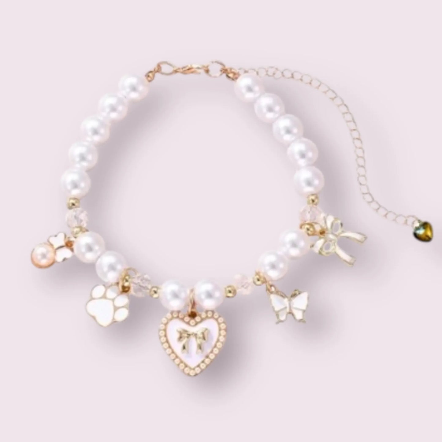 Paws & Pearls Dog Charm Necklace - Your Pet Connection