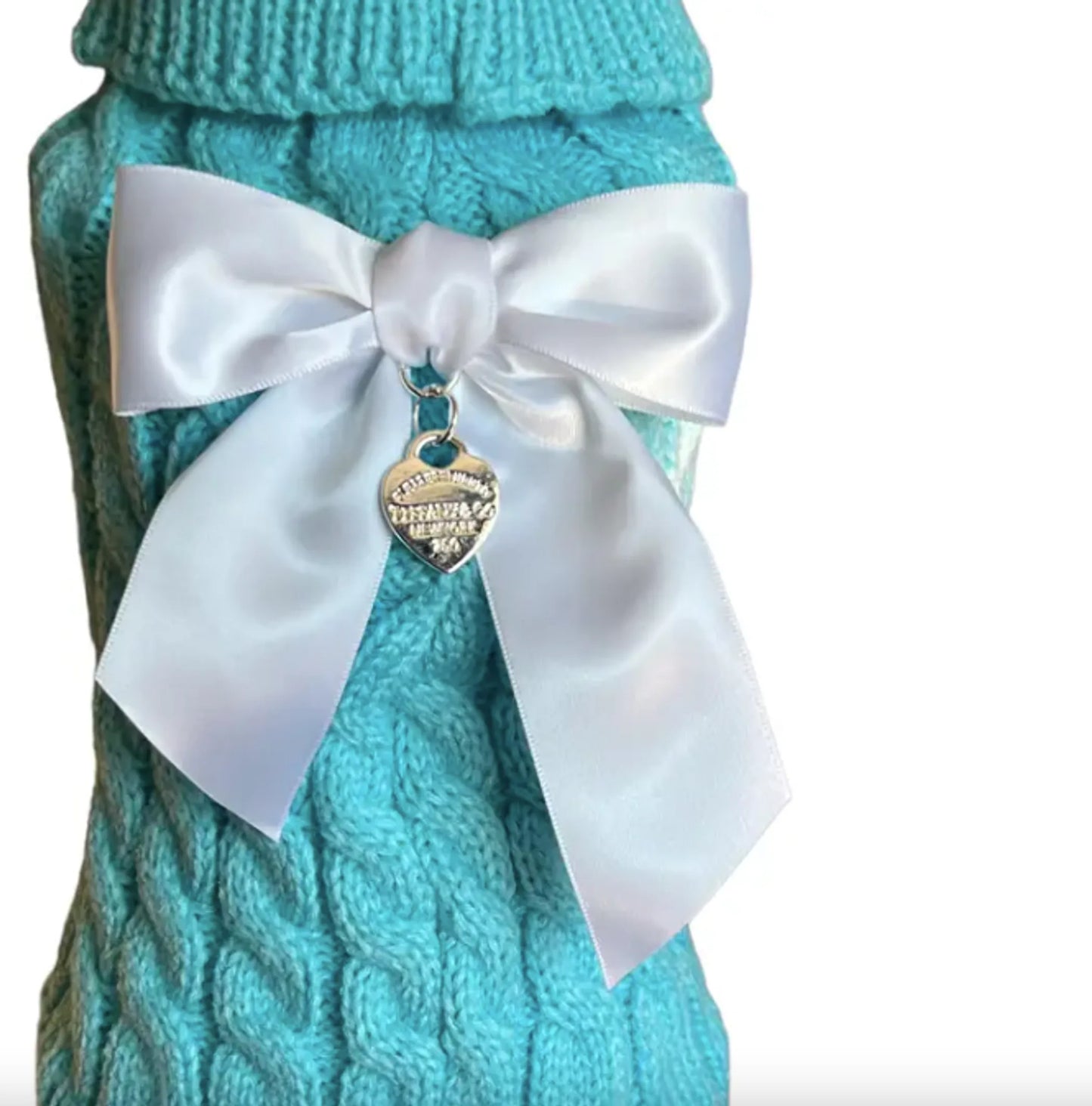 Bark Fifth Avenue Chic Satin Bow Dog Sweater